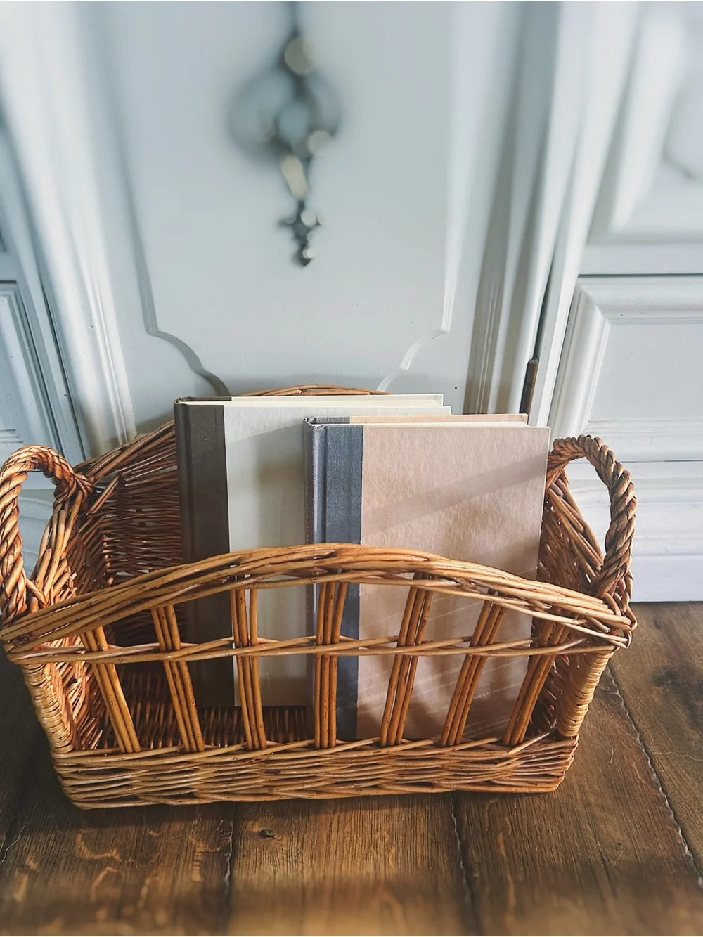 Woven Rattan Storage Basket in Natural Brown - Home Accents